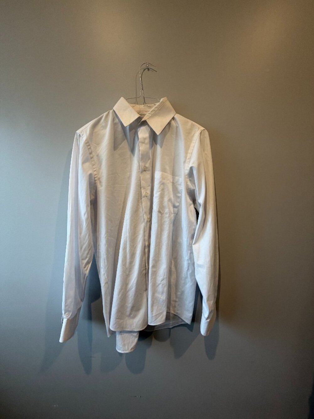 Van Heusen Regular Fit 15 1/2 34/35 White Long Sleeves Collared Dress Shirt